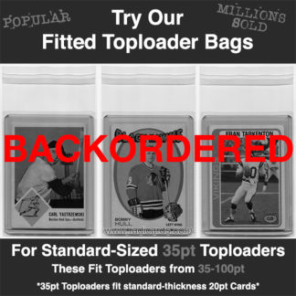 Fitted 35-100pt Toploader Bags