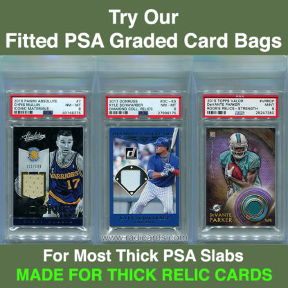 Fitted PSA Graded Card Bags for Most Thick PSA Slabs