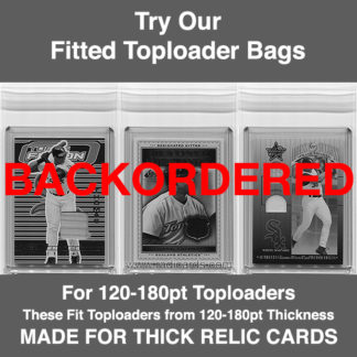 Fitted 120-180pt Toploader Bags