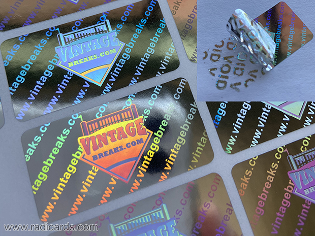 Branded Tamper Proof Stickers | Silver Hologram with VOID Peel-Off